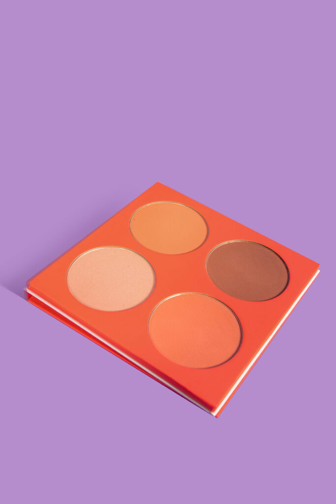 Palette de teint ouverte